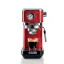 Ariete Moderna Line 1381 kafijas automāts ar manometru, saderīgs ar maltu kafiju un ESE kapsulām, 1300 W, 1.1 L tvertne, 15 bāru spiediens, ½ tases filtrs, Cappuccino ierīce, Sarkans