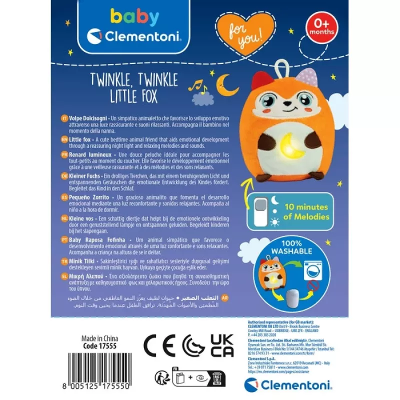 Mīkstā rotaļlieta Clementoni Disney Baby 17555 Lapsiņa ar skaņu