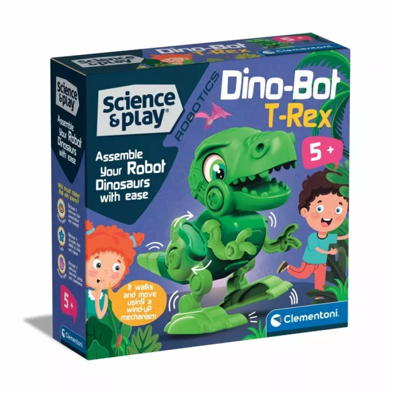 Clementoni Science & Play Dino Bot T-Rex Junior — robotizēts dinozaurs, 5+ gadi