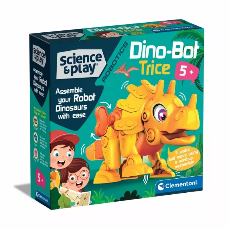 Clementoni Dino Bot Triceratops Junior – Robotizēts dinozaurs, 5 gadi