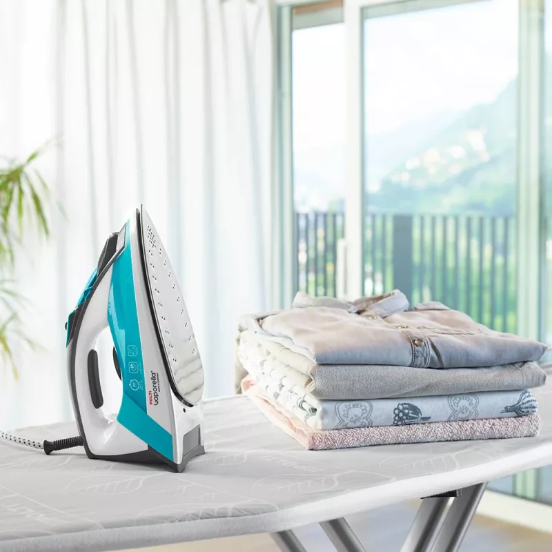 Polti Vaporella Quick & Comfort QC120 Tvaika gludeklis, nerūsējošā tērauda zole, 2200 W, melns/tirkīzs/balts