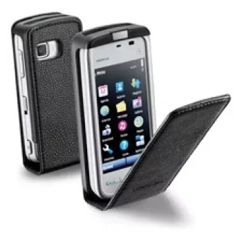 Cellularline FLAP ESSENTIAL Flip vāciņš Samsung Galaxy S2 I9100 Melns
