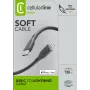 Cellularline Soft Cable 120 cm - USB-C uz Lightning silikona kabelis