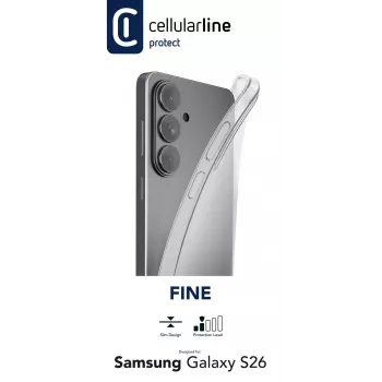Cellularline Fine vāciņš Samsung Galaxy S26 – caurspīdīgs, 6.7 collu