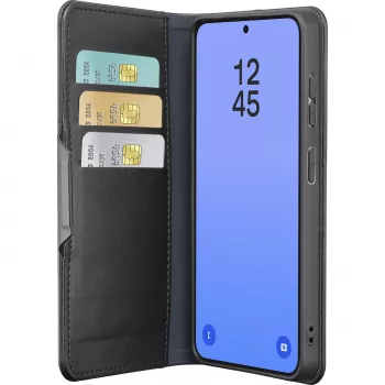 Cellularline Book Agenda Samsung Galaxy S26 Ultra grāmatveida maciņš ar magnētisko aizdari, RFID aizsardzību un statīva funkciju, melns