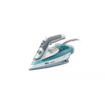 Braun TexStyle 3 SI 5017 GR tvaika gludeklis ar keramikas zoli 2700 W Pelēks, Tirkīzs, Balts