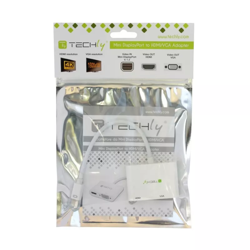 Techly Mini DisplayPort uz HDMI/VGA adapteris, 0.15 m