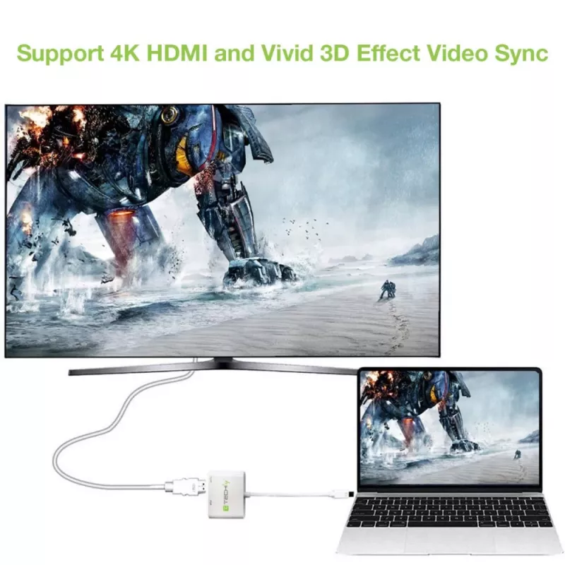 Techly Mini DisplayPort uz HDMI/VGA adapteris, 0.15 m