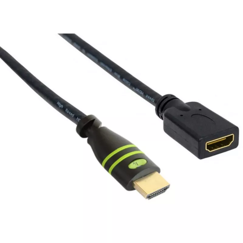 Techly HDMI High Speed ar Ethernet pagarinātāja kabelis 4K 30Hz vīriešu/sieviešu 1,0 m