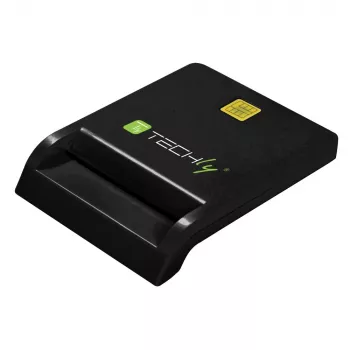 Techly Compact Smart Card lasītājs/rakstītājs USB-C™ balts, USB 2.0, 1.5 m, melns, 102 g