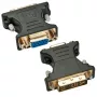 Techly DVI vīrišķais/VGA sievišķais analogais video adapteris melns, DVI-A, VGA, melns