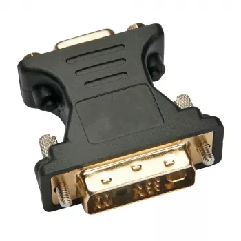 Techly DVI vīrišķais/VGA sievišķais analogais video adapteris melns, DVI-A, VGA, melns