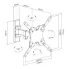 Techly ICA-PLB-400STY 106.7 cm (42 colli) Melns