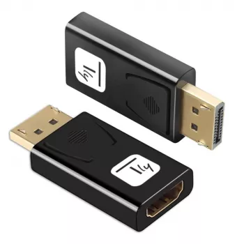 Techly IADAP DSP-2124K pārveidotājs no DisplayPort 1.2 uz HDMI, melns