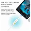 Techly USB 3.1 Type-C uz RJ45 Gigabit Ethernet adapteris, balts