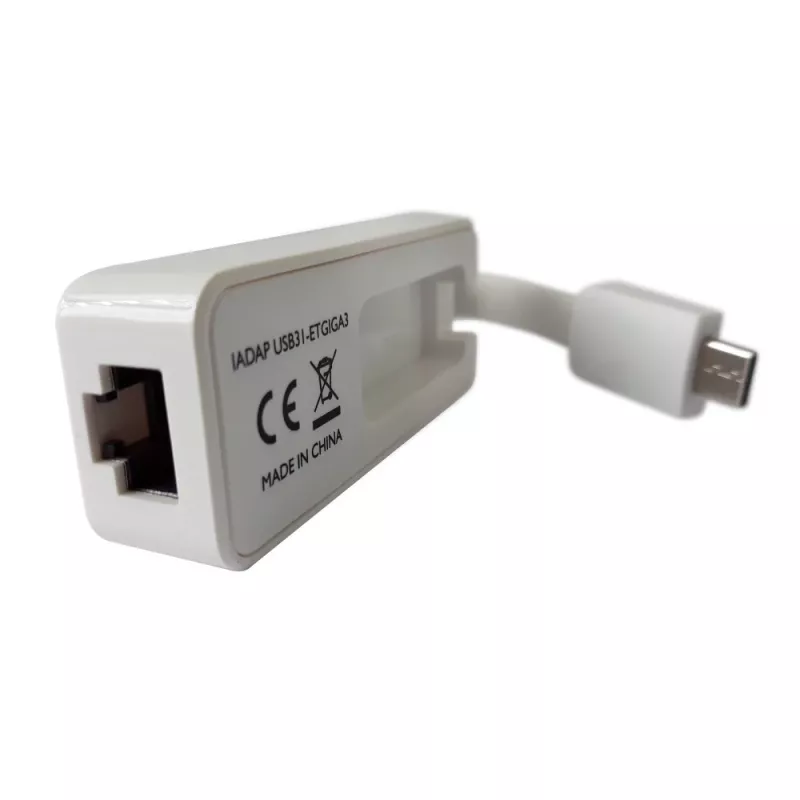 Techly USB 3.1 Type-C uz RJ45 Gigabit Ethernet adapteris, balts