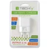 Techly Itālijas kontaktdakšas adapteris ar 1 USB portu 5V / 2,1A balts IPW-USB-21EC