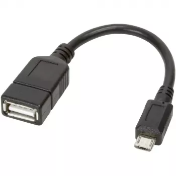 Techly USB 2.0 OTG kabelis A sievišķais / Micro B vīrišķais 0.2 m ICOC UOTG-194