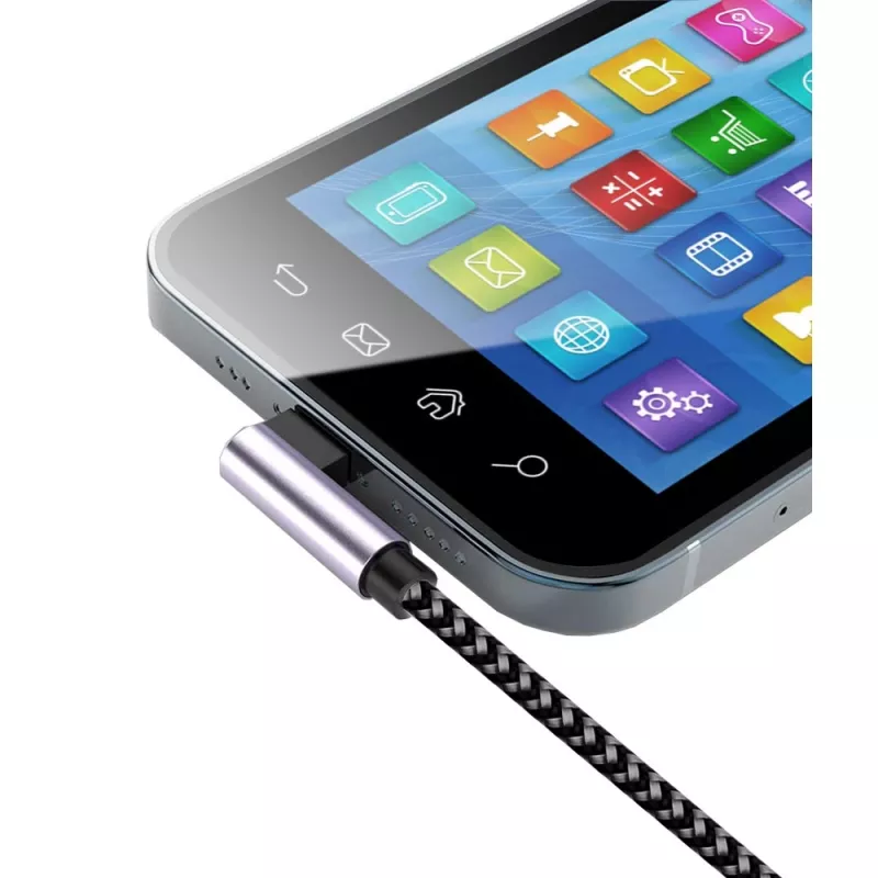 Techly ICOC MU2AC9-005-AL USB kabelis USB 2.0 0.5 m USB A USB C Melns, Pelēks