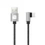 Techly ICOC MU2AC9-010-AL USB kabelis USB 2.0 1 m USB A USB C Pelēks, Melns