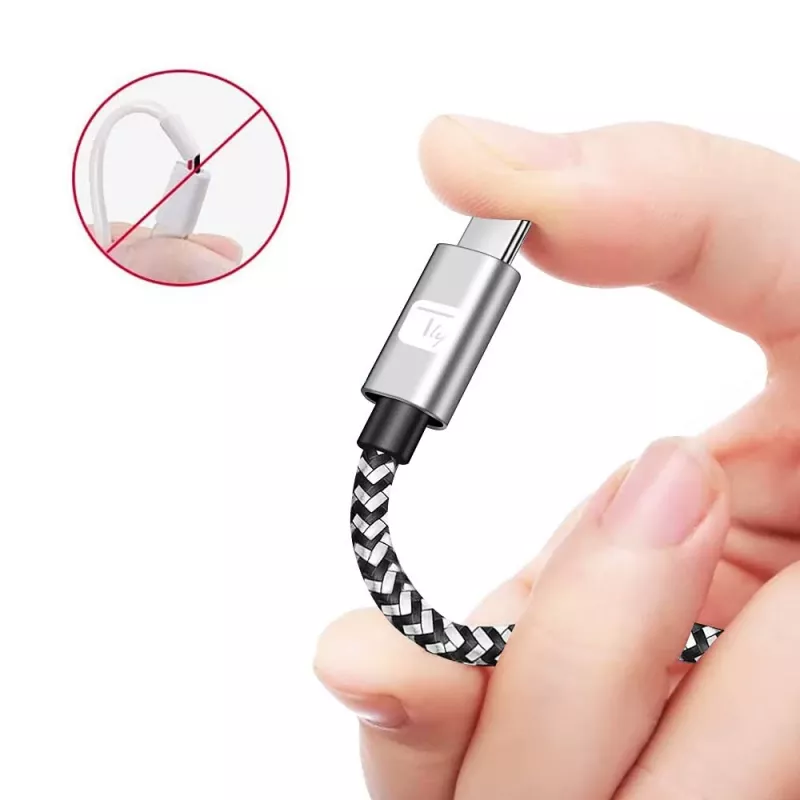 Techly ICOC MU2CC9-020-AL USB 2.0 kabelis USB C 2 m Pelēks, Melns