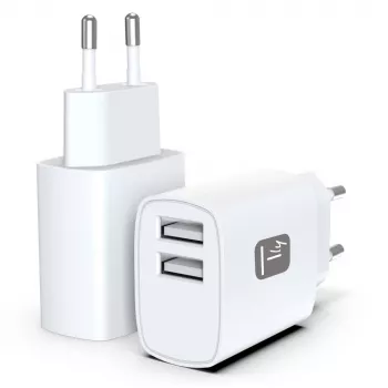 Techly IPW-USB-12W2A lādētājs mobilajām ierīcēm Baltā krāsā
