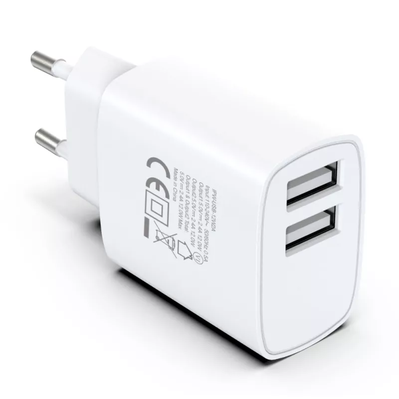Techly IPW-USB-12W2A lādētājs mobilajām ierīcēm Baltā krāsā