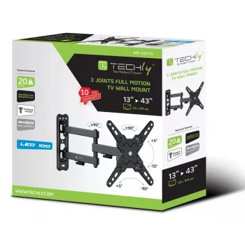 Techly ICA-LCD 423 TV stiprinājums 106,7 cm (42 collas) Melns