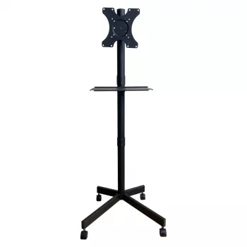 Techly ICA-TR201 TV statīvs uz ritentiņiem 152.4 cm (60 collas) Melns