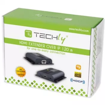 Techly IDATA-EXTIP-383V4 AV raidītājs un uztvērējs Melns