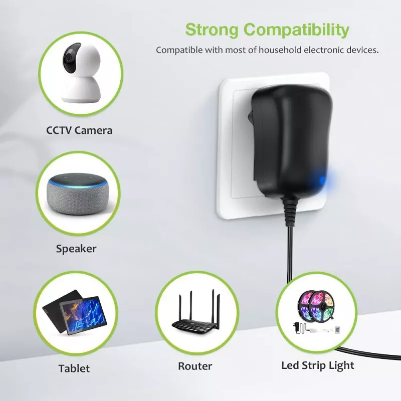 Techly IPW-NTS1000G2 universāls barošanas adapteris iekštelpām 12 W Melns