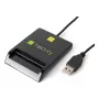 Techly I-CARD CAM-USB2TY2 viedkaršu lasītājs, USB Type-A, melns