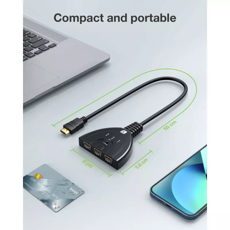 Techly IDATA HDMI-3F8K video slēdzis