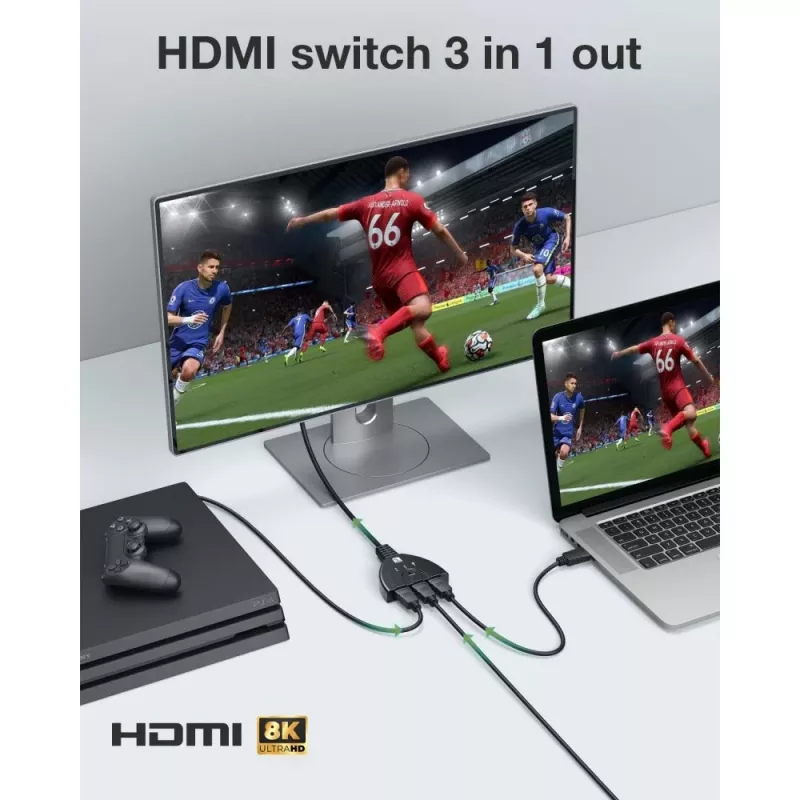 Techly IDATA HDMI-3F8K video slēdzis