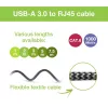 Techly ICOC U3A-RJ45-020 tīkla kabelis 2 m Cat6 F/UTP (FTP) Sudrabs, Melns