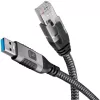 Techly ICOC U3A-RJ45-050 tīkla kabelis 5 m Cat6 F/UTP (FTP) Sudrabs, Melns
