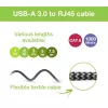 Techly ICOC U3A-RJ45-050 tīkla kabelis 5 m Cat6 F/UTP (FTP) Sudrabs, Melns