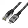 Techly ICOC U3C-RJ45-020 tīkla kabelis 2 m Cat6 F/UTP (FTP) Sudrabs, Melns