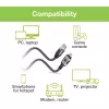 Techly ICOC U3C-RJ45-020 tīkla kabelis 2 m Cat6 F/UTP (FTP) Sudrabs, Melns