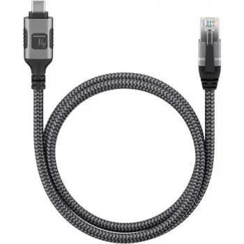 Techly ICOC U3C-RJ45-050 tīkla kabelis 5 m Cat6 F/UTP (FTP) sudraba, melna