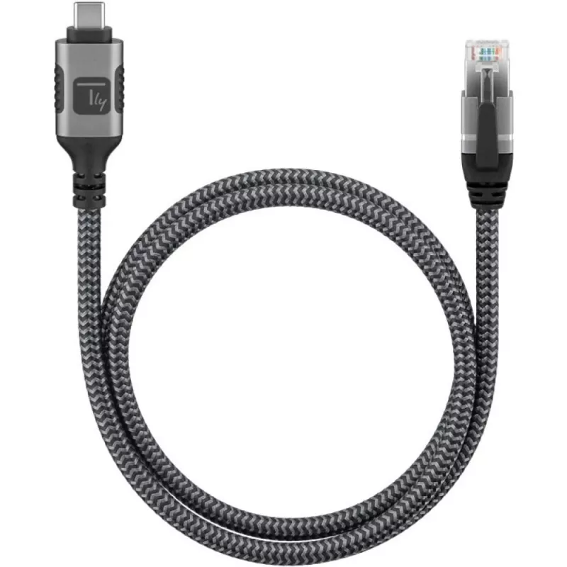 Techly ICOC U3C-RJ45-050 tīkla kabelis 5 m Cat6 F/UTP (FTP) sudraba, melna