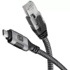 Techly ICOC U3C-RJ45-050 tīkla kabelis 5 m Cat6 F/UTP (FTP) sudraba, melna