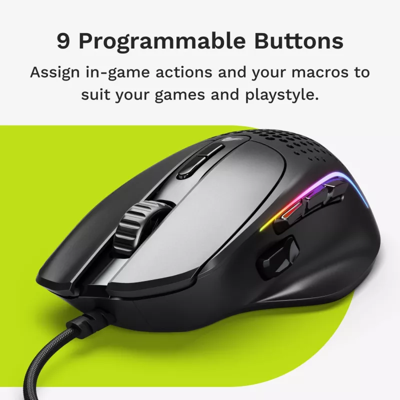 Glorious Gaming Model I 2 Vadu pele - Melna, Labā roka, Optiskā, USB Type-A, 26000 DPI