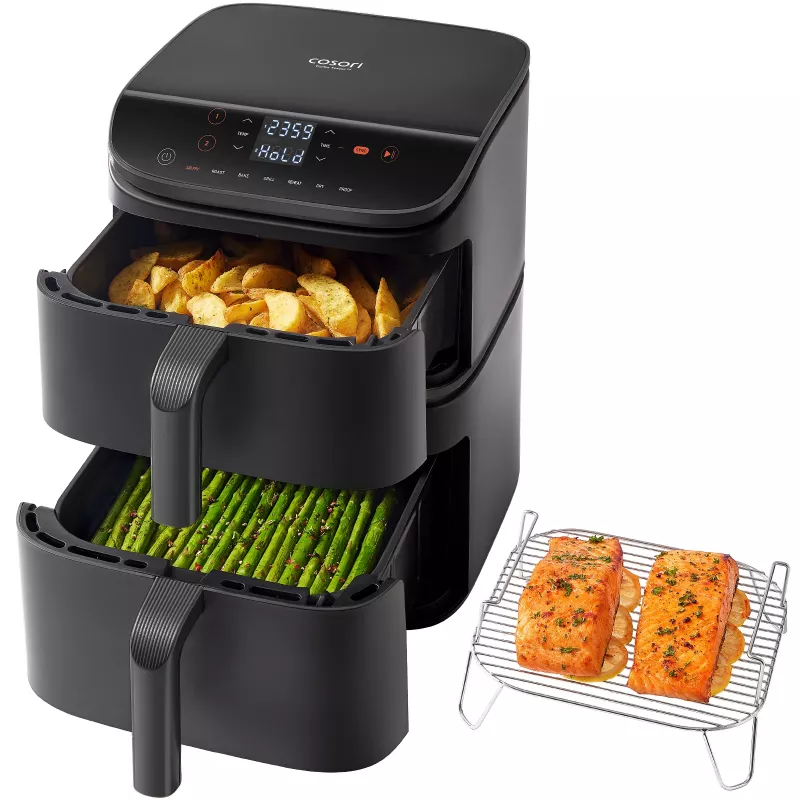 Cosori Turbo Tower 10.8 L 2630 W Karstā gaisa fritieris Melns
