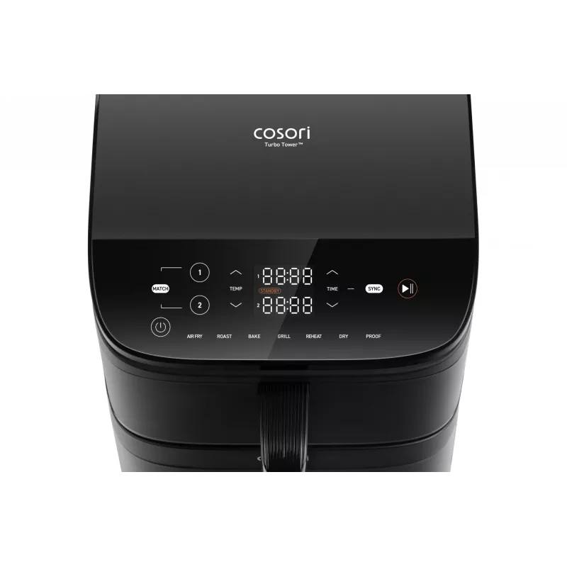 Cosori Turbo Tower 10.8 L 2630 W Karstā gaisa fritieris Melns