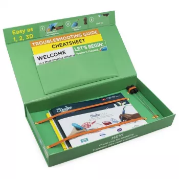 3Doodler Start EDU plastmasas komplekts - zila, ciāna, zaļa, pelēka, oranža, sarkana, balta, dzeltena