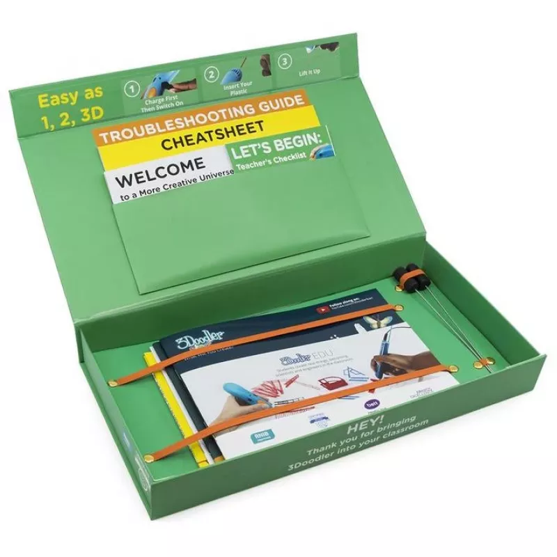 3Doodler Start EDU mācību komplekts skolai (12 gab. 3D pildspalvu)