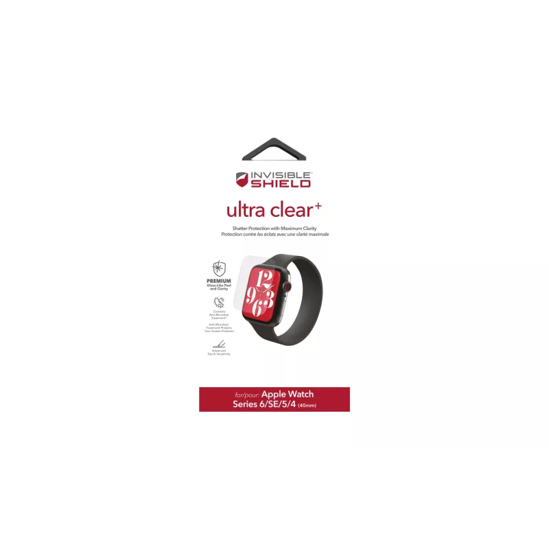 ZAGG InvisibleShield Ultra Clear+ Apple Watch Series 4/5/6/SE 40mm ekrāna aizsargs