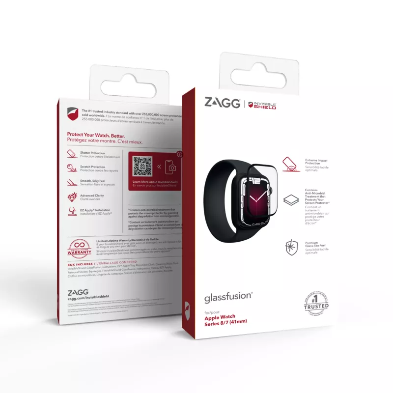 InvisibleShield Glass Fusion+ Apple Watch Series 7 (41mm) / Series 8 (41mm)