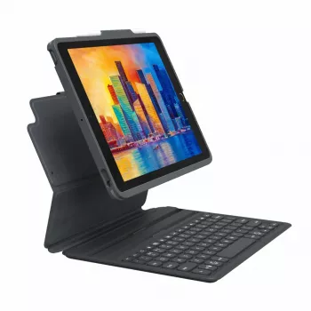 ZAGG Pro Keys tastatūras maciņš iPad 10.9 collu (A16 un 10. paaudze) vācu AZERTY, melns